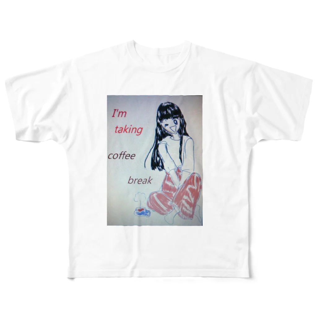 らぶりぃ☆Ryu-Mai☆kyun❤のI'm taking coffee break All-Over Print T-Shirt