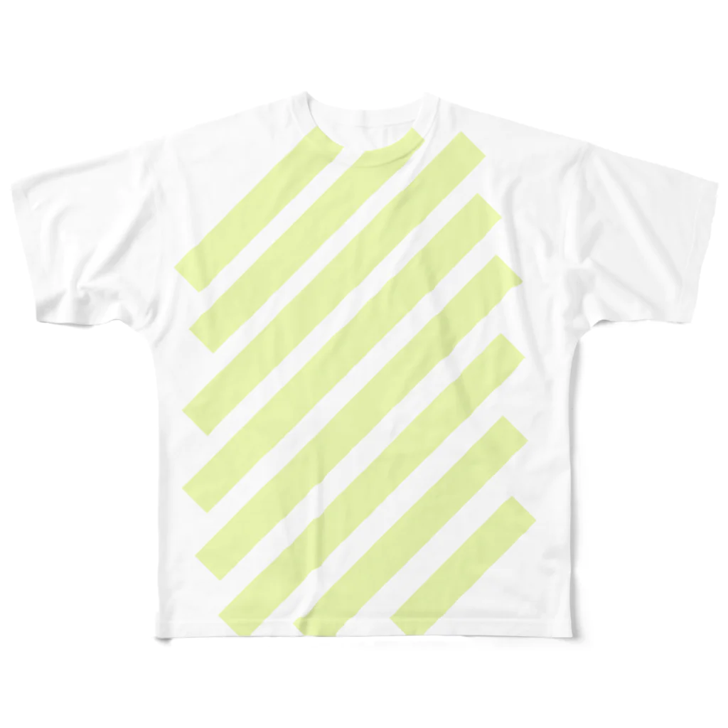 viofranme.のsuzuri_fullgraphicT-template-XL_slash_lime_yellow_pale フルグラフィックTシャツ