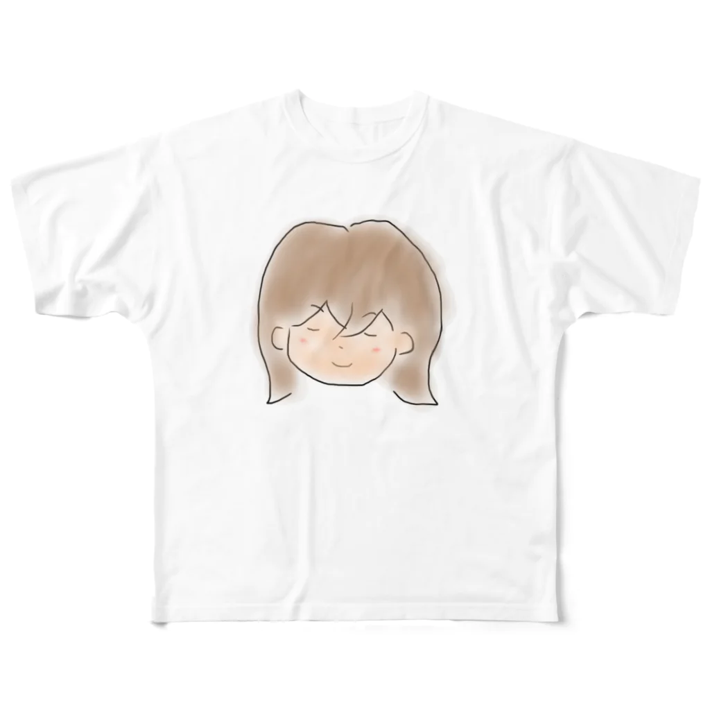 ゆったりショップのほほ笑み All-Over Print T-Shirt