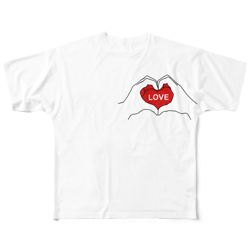 かっきーJapanのLOVE フルグラフィックTシャツ