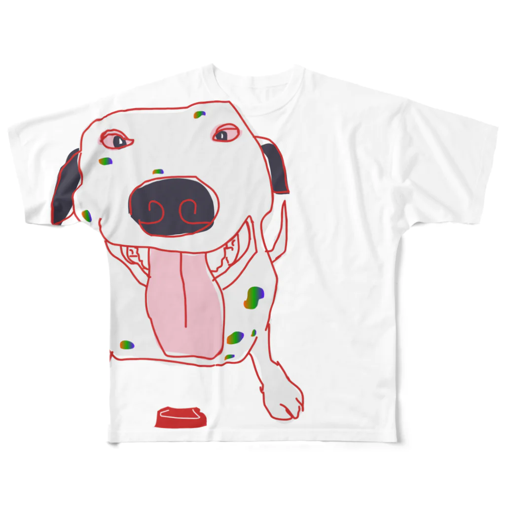 DOG DOG DOGのダルメシアン All-Over Print T-Shirt