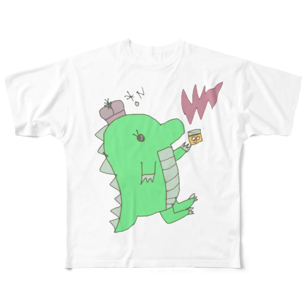 成瀬's SHOPの恐竜のきぃくん All-Over Print T-Shirt