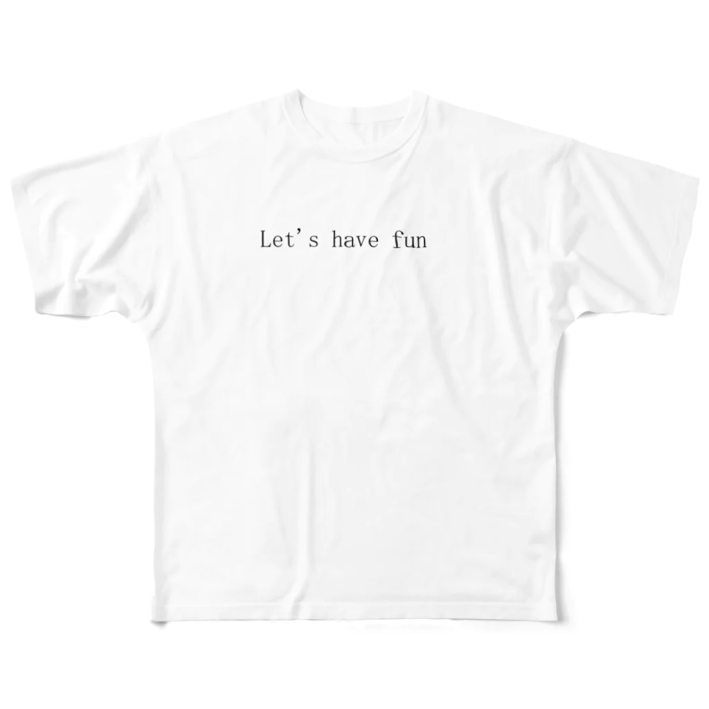 afro-1202のLet's have fun フルグラフィックTシャツ