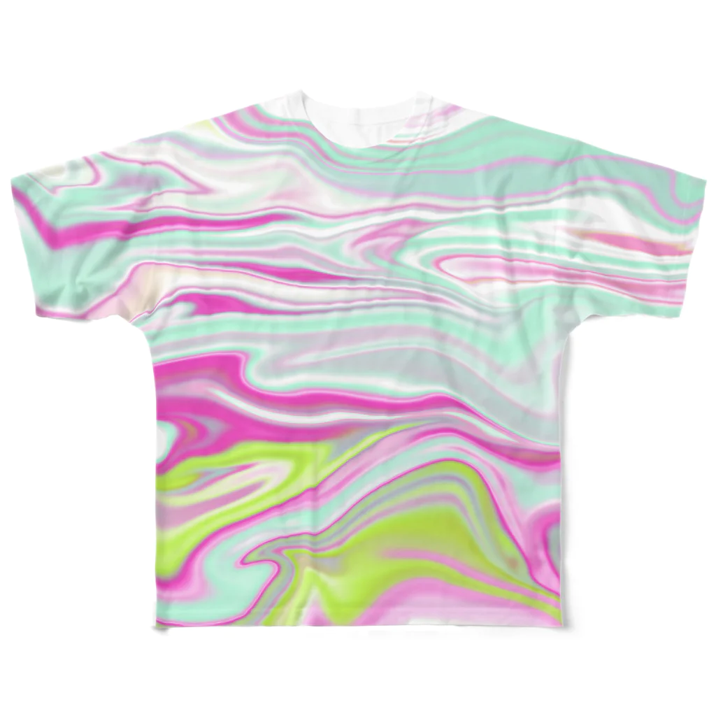 materiaのmarble017 フルグラフィックTシャツ