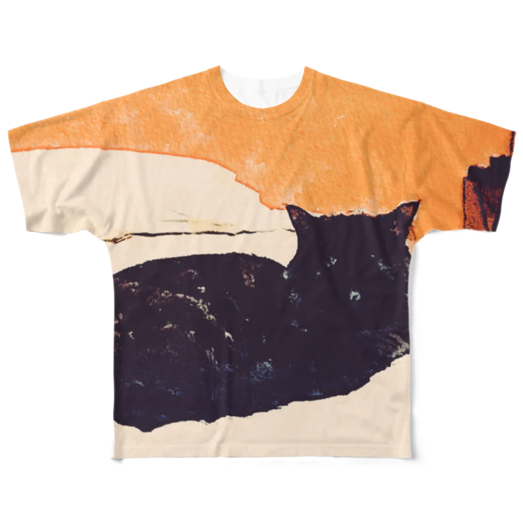 Hide_seekのkuro ฅ neko フルグラフィックTシャツ