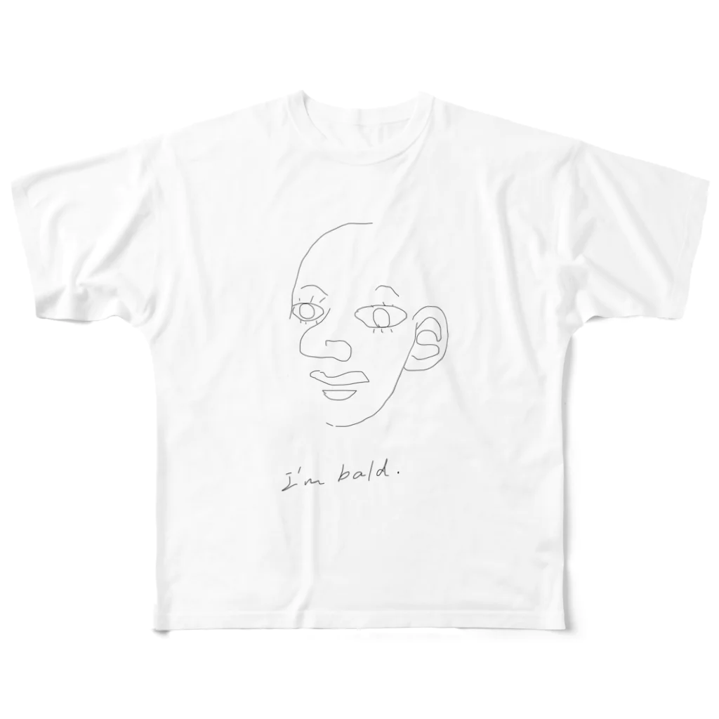 k_studioのI’m bald. All-Over Print T-Shirt