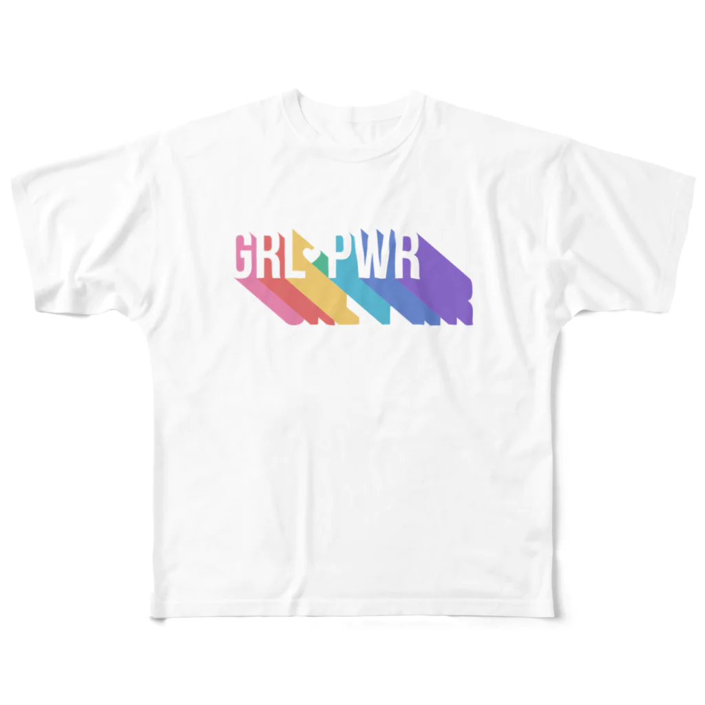 tomoruyのGirl power フルグラフィックTシャツ