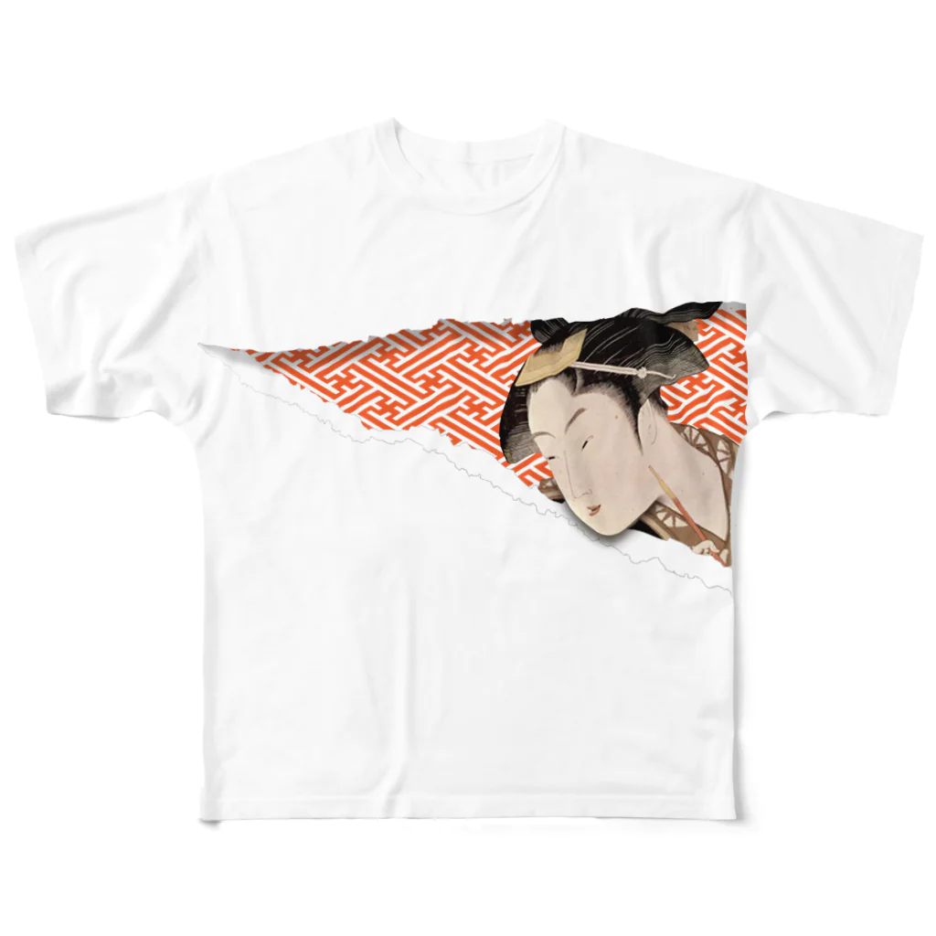 Utsutsuの飛び出し浮世絵 All-Over Print T-Shirt