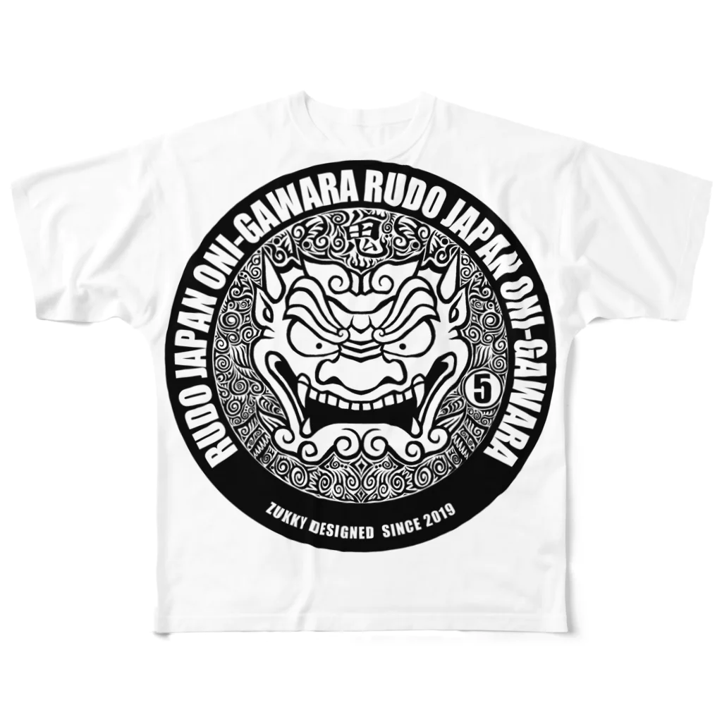 zukkyzukkyのRUDO JAPAN 鬼瓦 All-Over Print T-Shirt