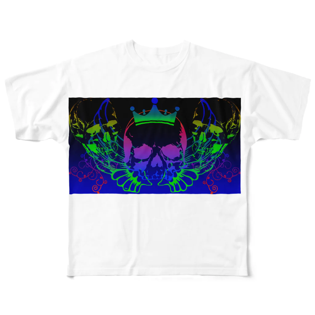 EAGIEのNEON SKULL All-Over Print T-Shirt