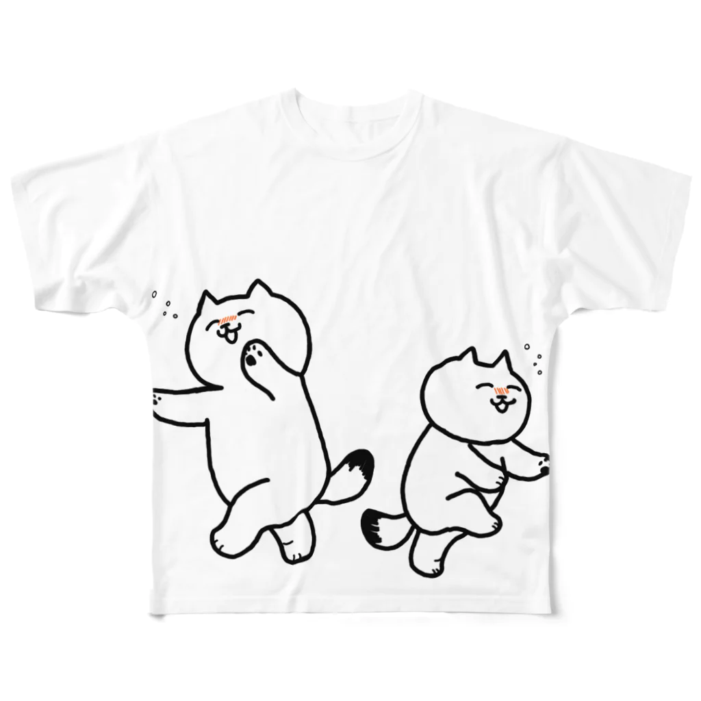 知ったかぶりのねこかぶりの酔いどれにゃん子 All-Over Print T-Shirt