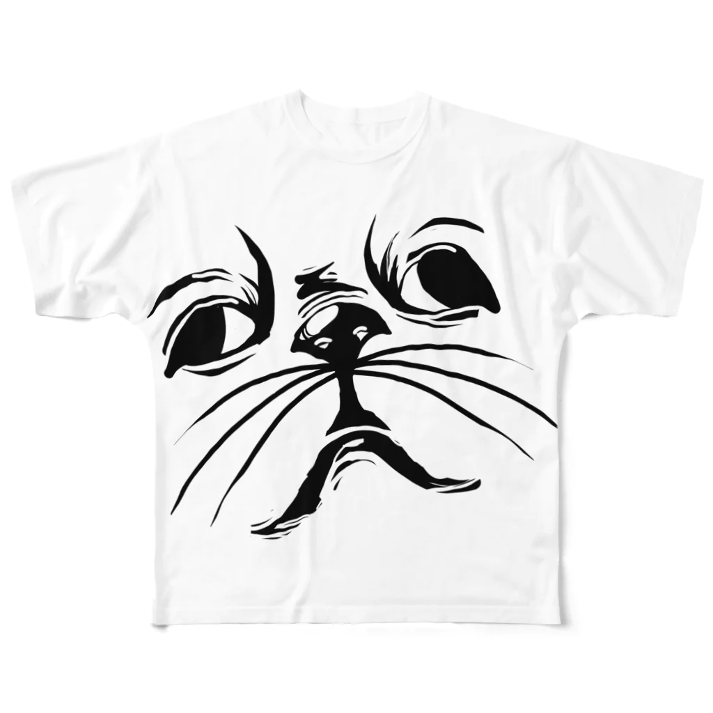 NamaのBOKE-CAT フルグラフィックTシャツ