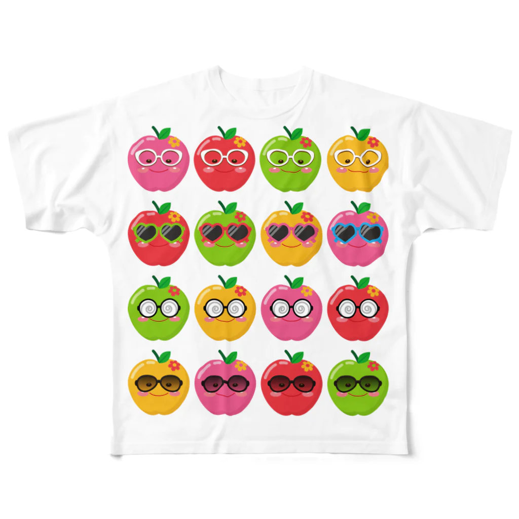 itisgoingwellのカラフルりんご♪ フルグラフィックTシャツ