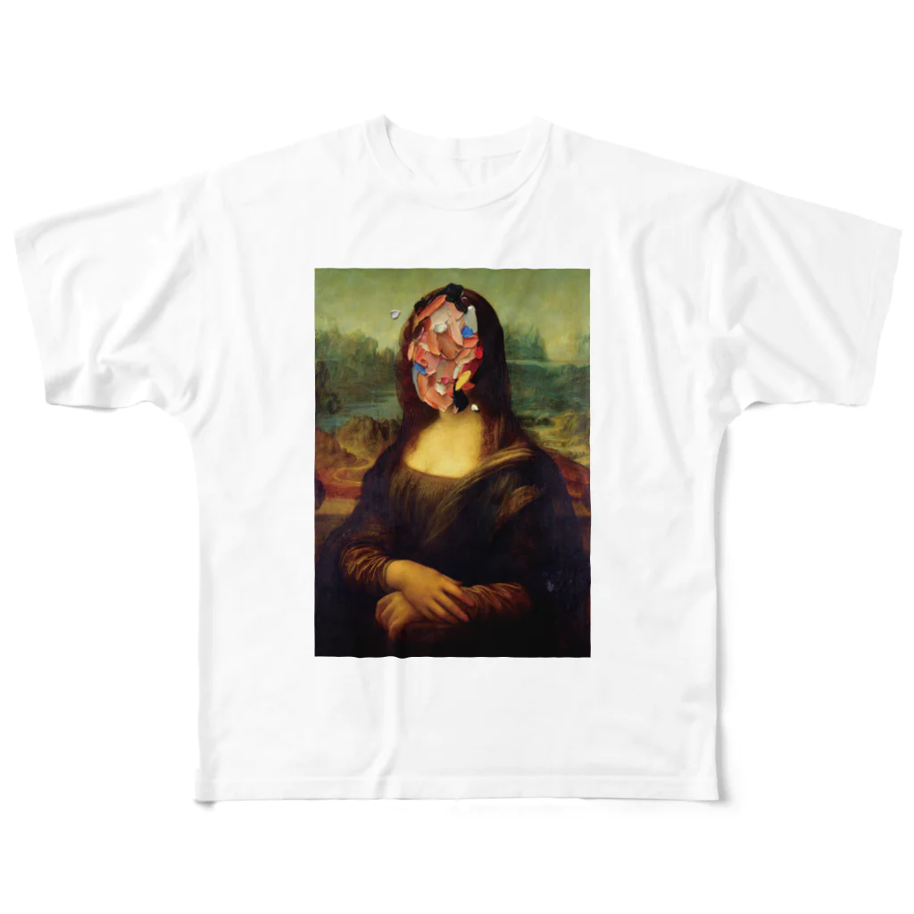 TAKETO KOSHINOのBREAK MONA-LISA フルグラフィックTシャツ