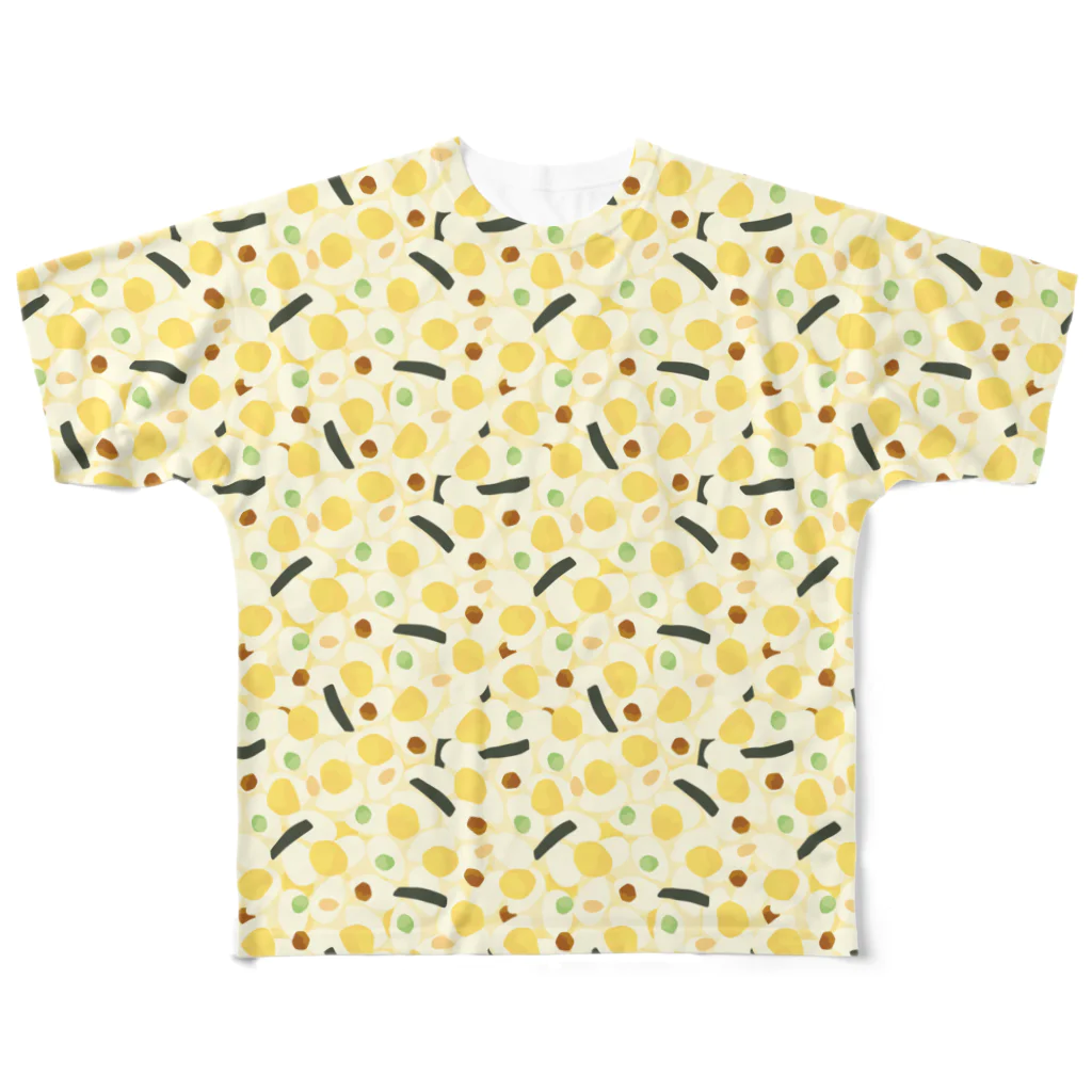 あわじテキスタイルのふりかけごはん All-Over Print T-Shirt