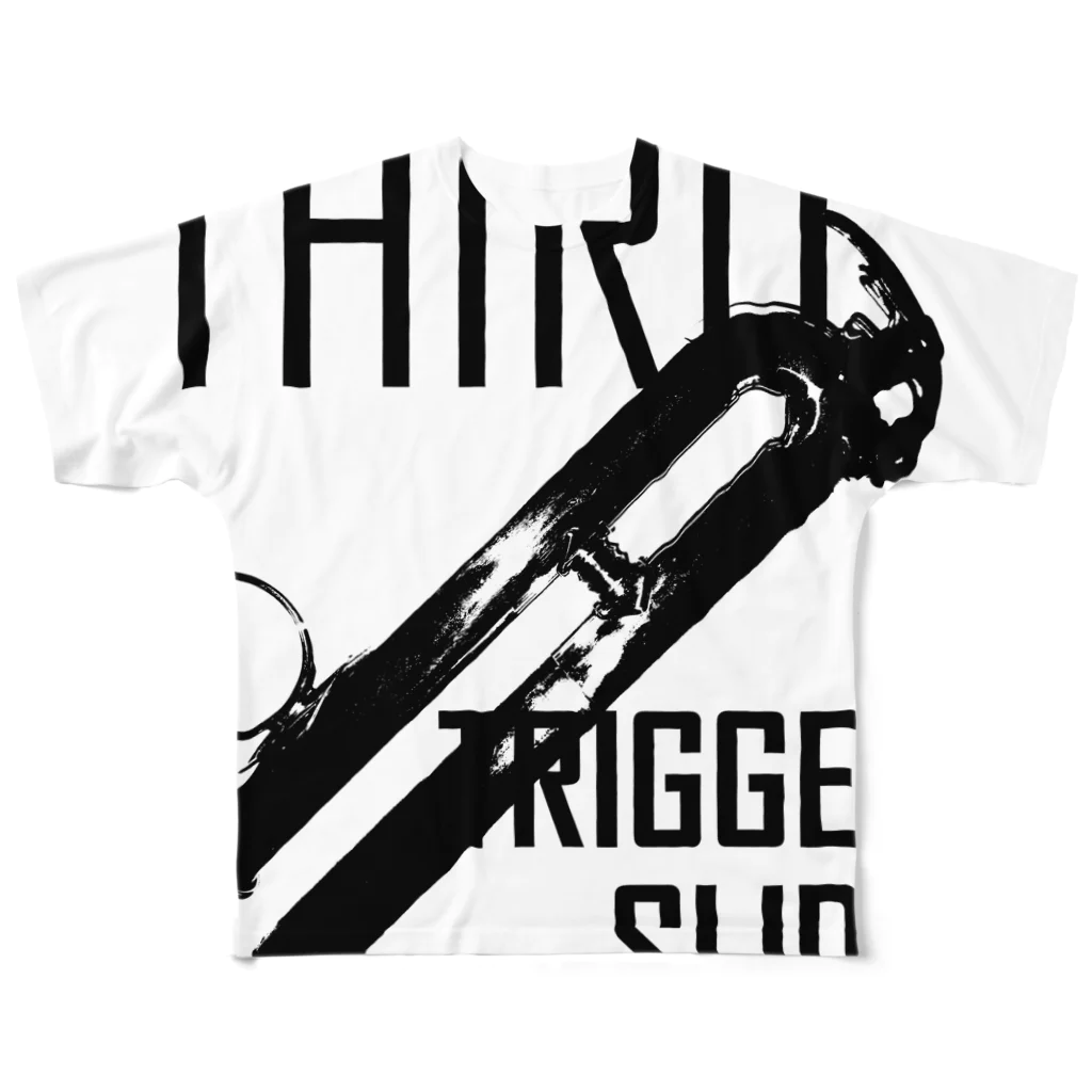 mosmos storeのTHIRD -TRIGGER&SLIDE- フルグラフィックTシャツ