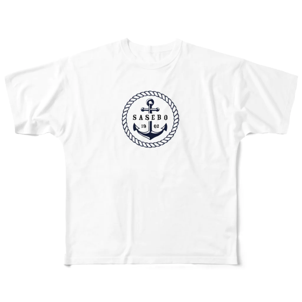 SASEBO CITY SHOPのSASEBO CITY ロゴタイプ5 フルグラフィックTシャツ