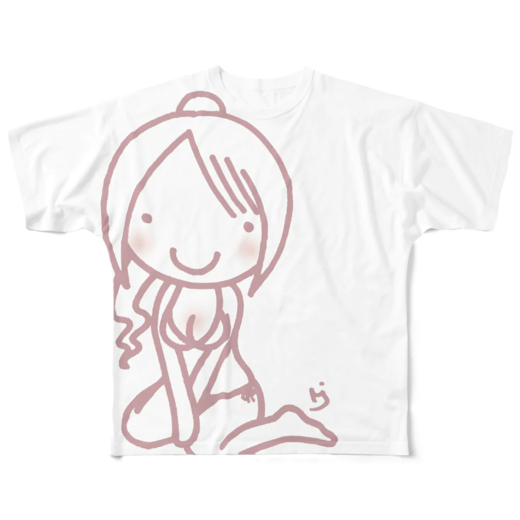 もじゃやまの水着の女の子 フルグラフィックTシャツ