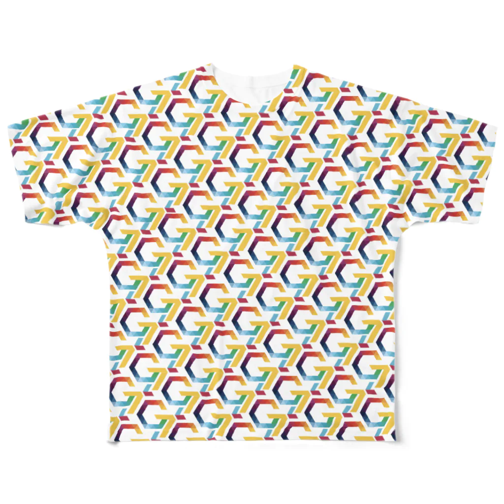G7＋グッズショップ fg支店のG7+柄が過ぎるTシャツ フルグラフィックTシャツ