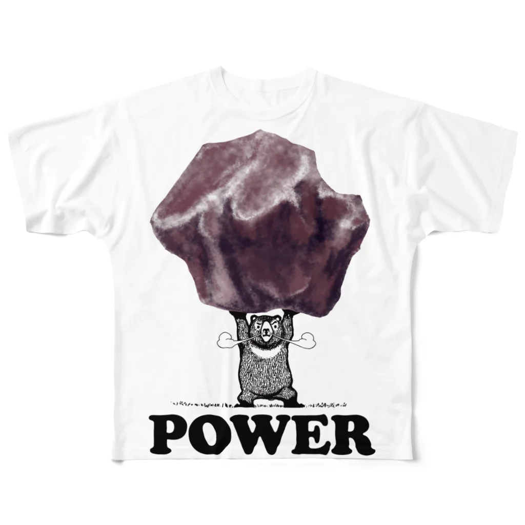 planetNITのPOWER熊 All-Over Print T-Shirt