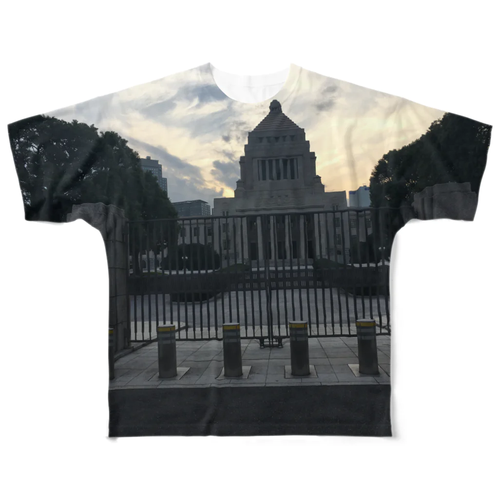 TRIP TRIPのThe 国会議事堂 フルグラフィックTシャツ