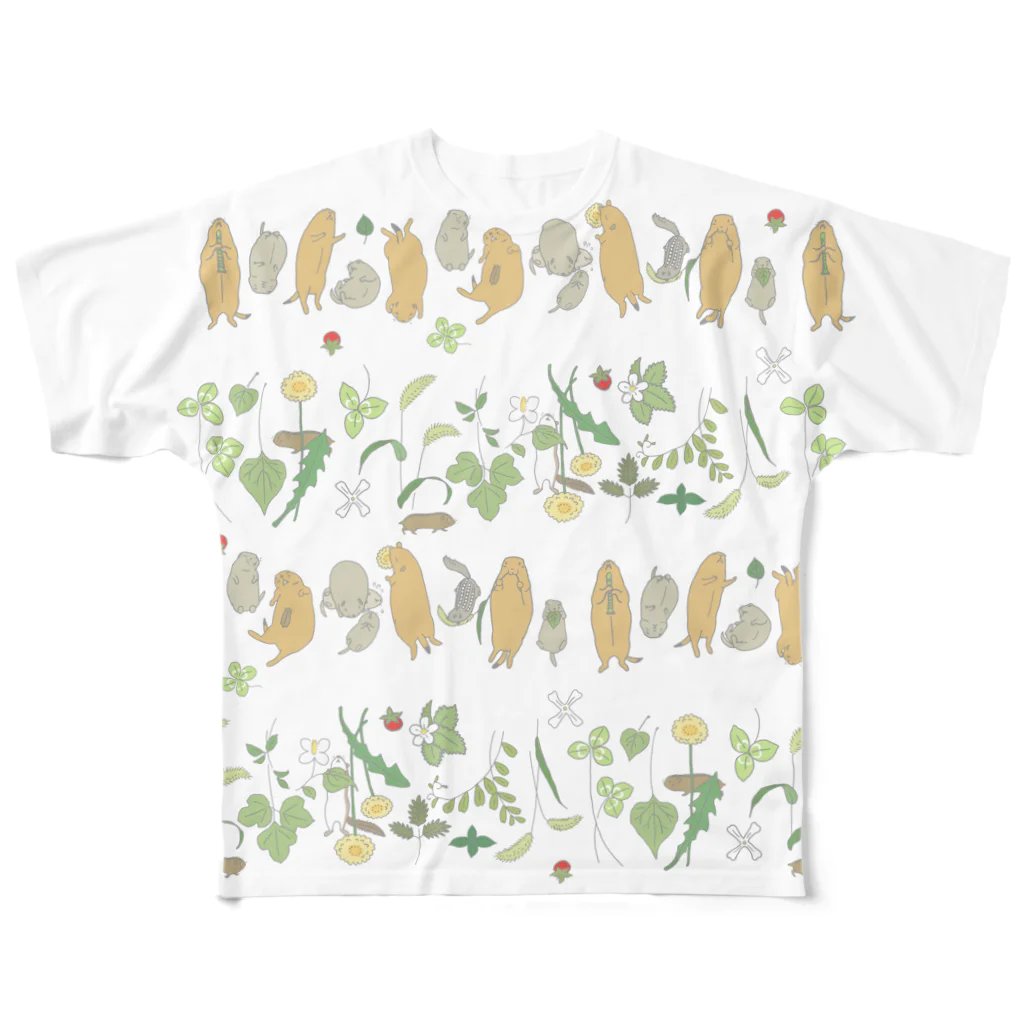 ごまーみんの寝っころジリス All-Over Print T-Shirt