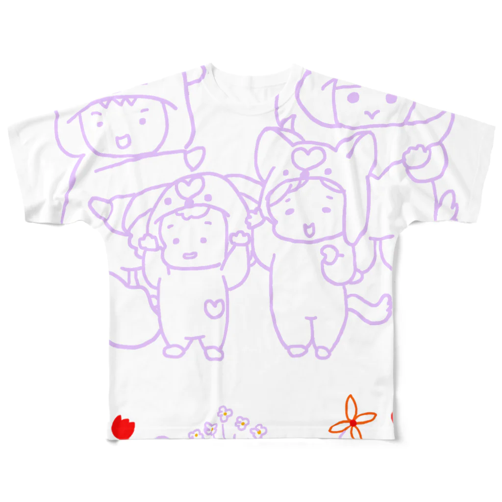 あやのラベンダー着ぐるみくん All-Over Print T-Shirt