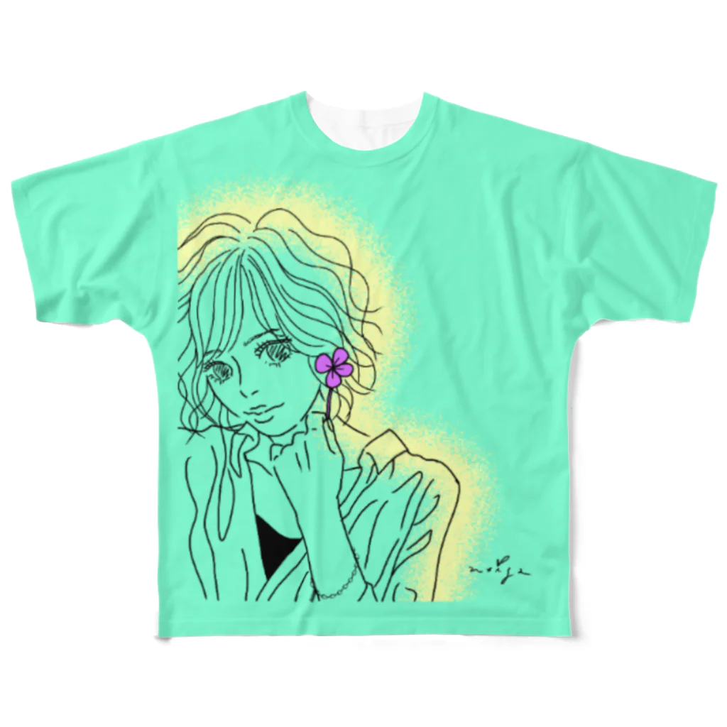 Ｍ✧Ｌｏｖｅｌｏ（エム・ラヴロ）のラッキーイヤリング🍀 フルグラフィックTシャツ