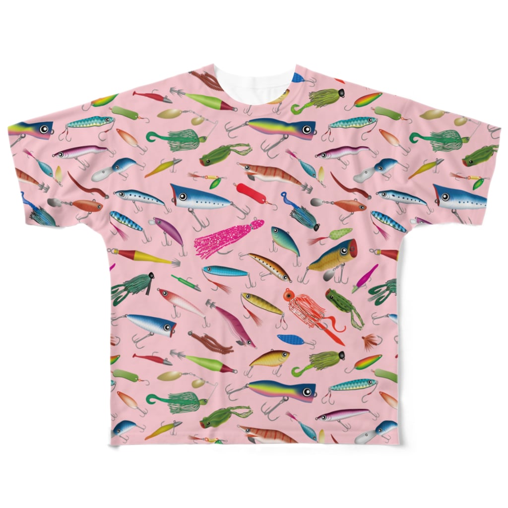 猫と釣り人のLURE_CP_FGT All-Over Print T-Shirt