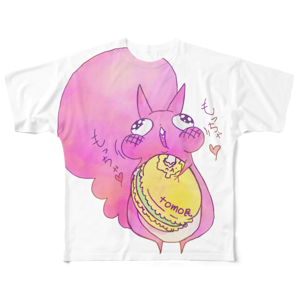 tomo⭐️✨新人Vtuberのりすせんさん　まかろん フルグラフィックTシャツ