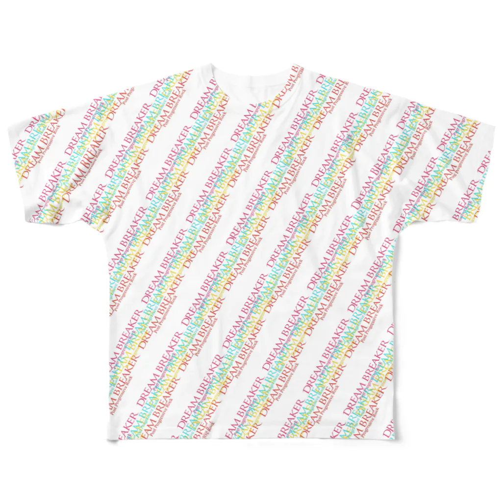 DREAM BREAKERオリジナルグッツのDREAM BREAKERカラフルロゴデザイン All-Over Print T-Shirt