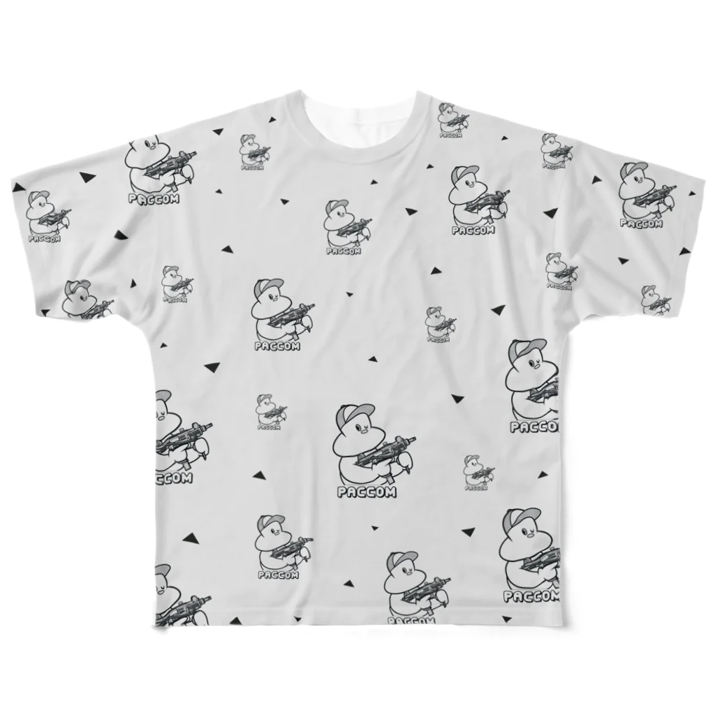 スリープキャットスタジオのパッコちゃんパターン フルグラフィックTシャツ
