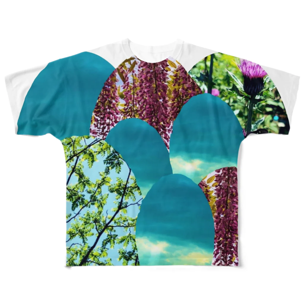 水彩屋のアースカラー🏔️マウンテン フルグラフィックTシャツ