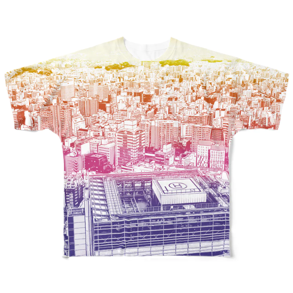 morita小屋の CITY All-Over Print T-Shirt