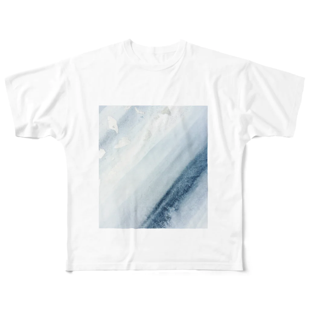 LUCENT LIFEのSumi - Silver leaf All-Over Print T-Shirt