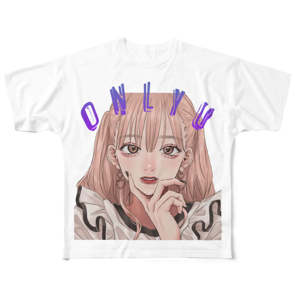ありがた屋のO N L Y U  All-Over Print T-Shirt