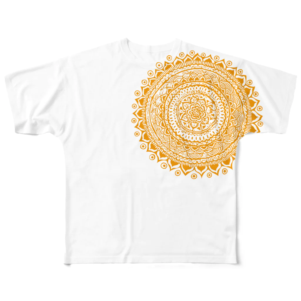 EMPTY(エンプティ）のサークル・オレンヂ All-Over Print T-Shirt