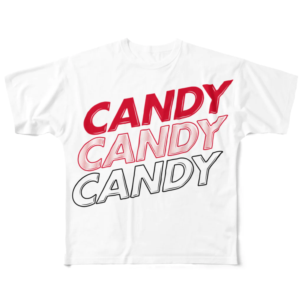 LONESOME TYPE ススのCANDY (RedApple) フルグラフィックTシャツ