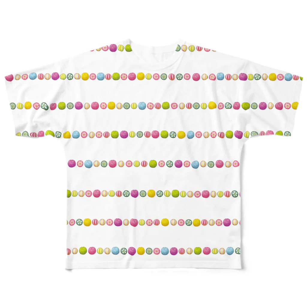 35docのあめ玉ボーダー All-Over Print T-Shirt