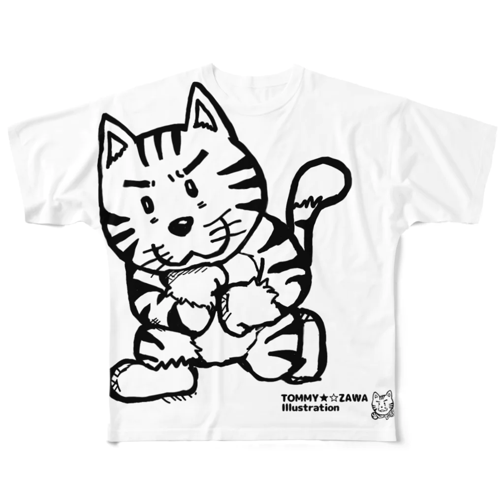 TOMMY★☆ZAWA　ILLUSTRATIONの考えるTORA All-Over Print T-Shirt