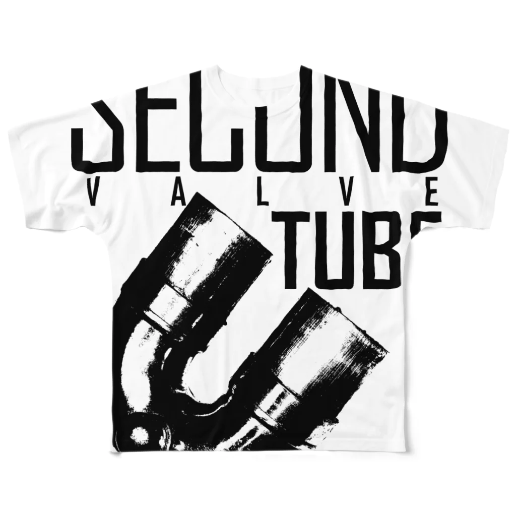 mosmos storeのSECOND -VALVE TUBE- フルグラフィックTシャツ