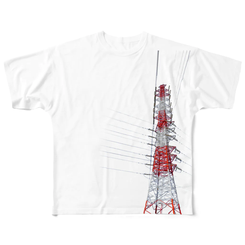 STEEL TOWER rainyの川崎火力線No50 フルグラフィックTシャツ