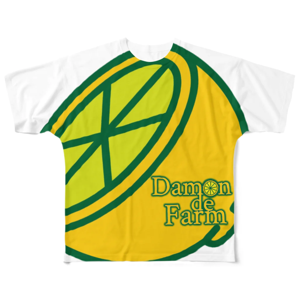 ﾆｼｷｵﾘ🍋CollectionのDamonde new レモンロゴ1 フルグラフィックTシャツ