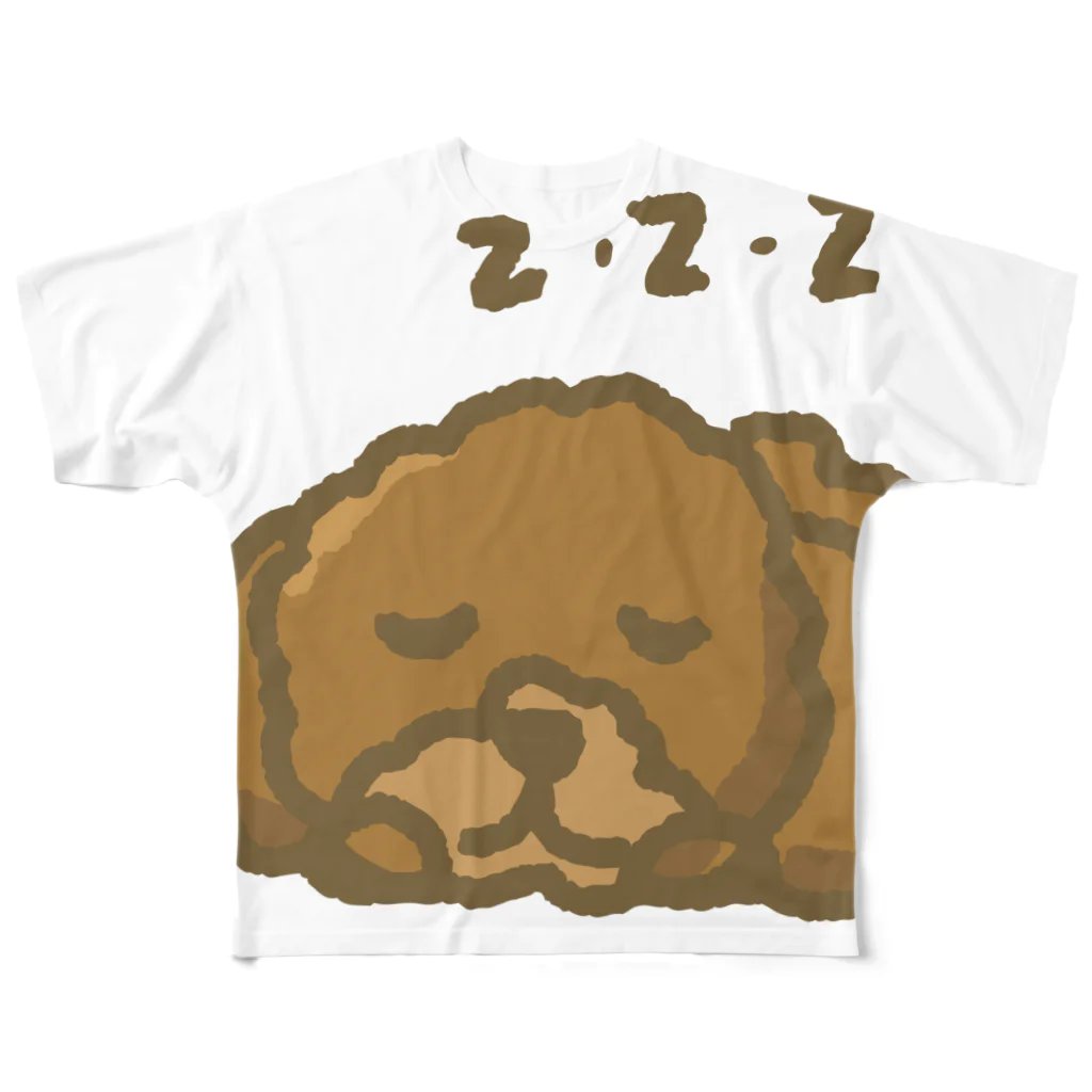 chicodeza by suzuriのトイプードルzzz All-Over Print T-Shirt