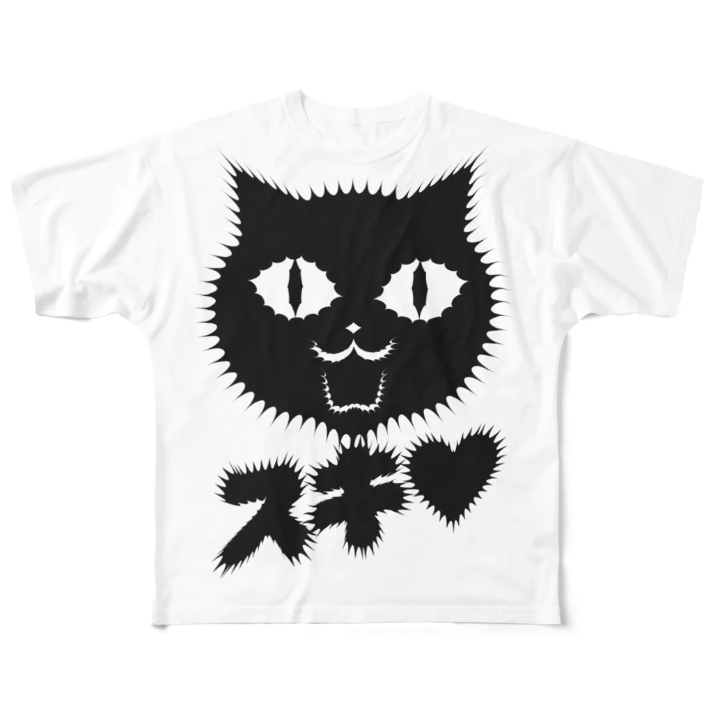 LONESOME TYPE ススのスキ♥ネコ フルグラフィックTシャツ