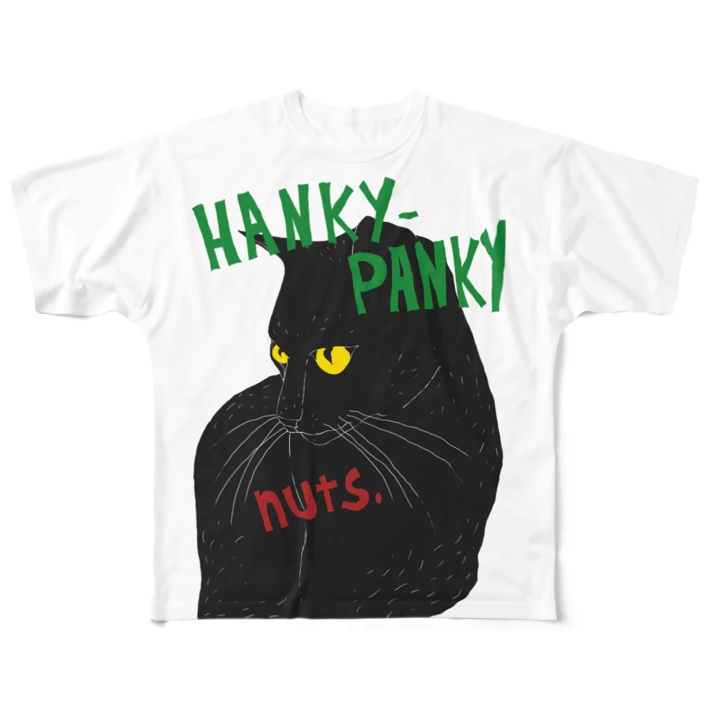 hanky-pankyのcat2 フルグラフィックTシャツ