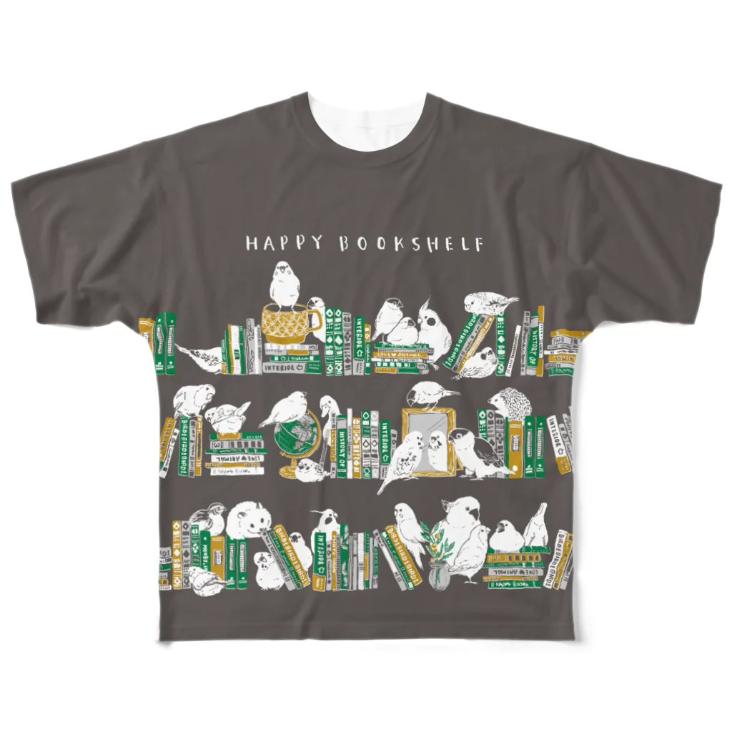 monbulanのしあわせの本棚 All-Over Print T-Shirt