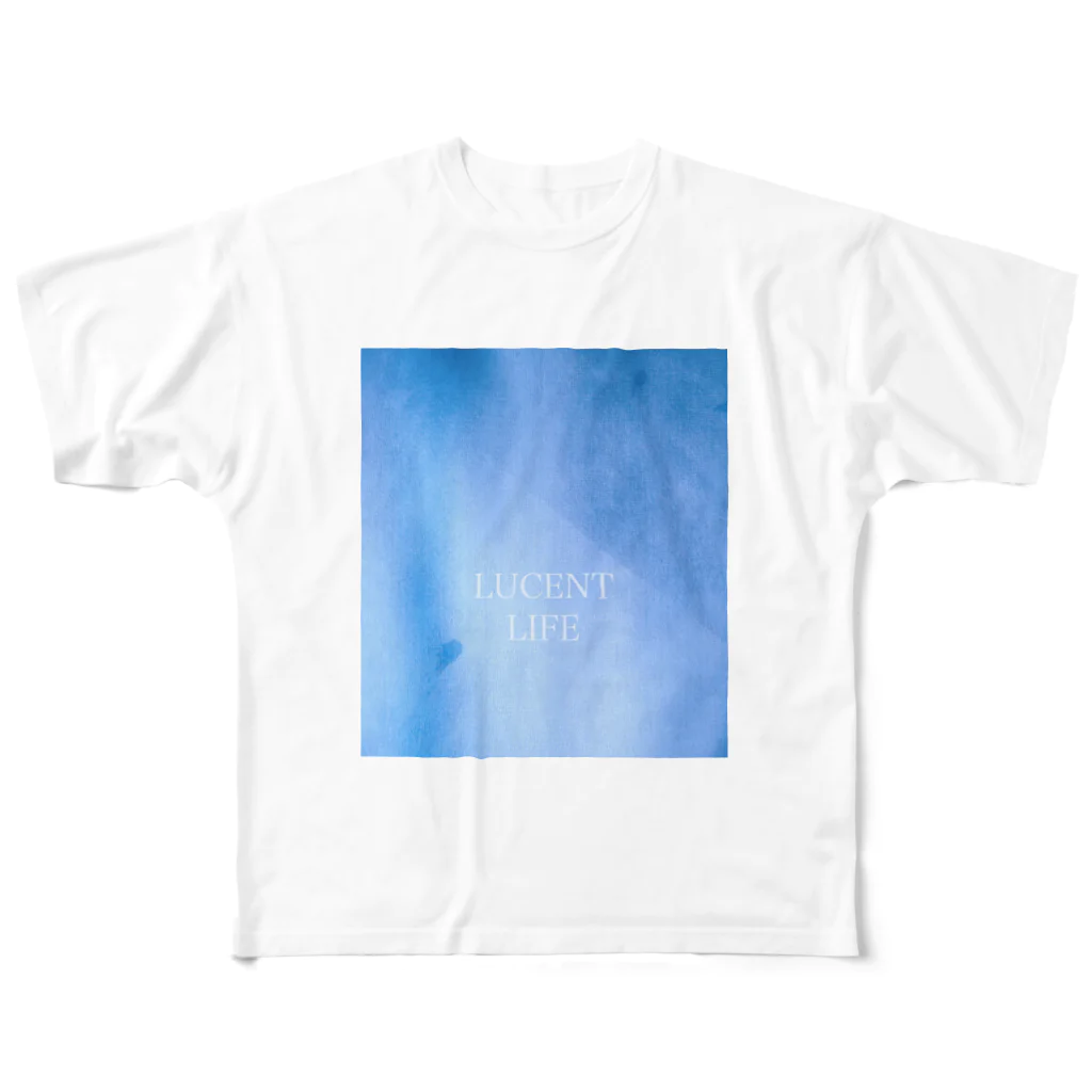 LUCENT LIFEのLUCENT LIFE 青世界 / Blue feeling フルグラフィックTシャツ