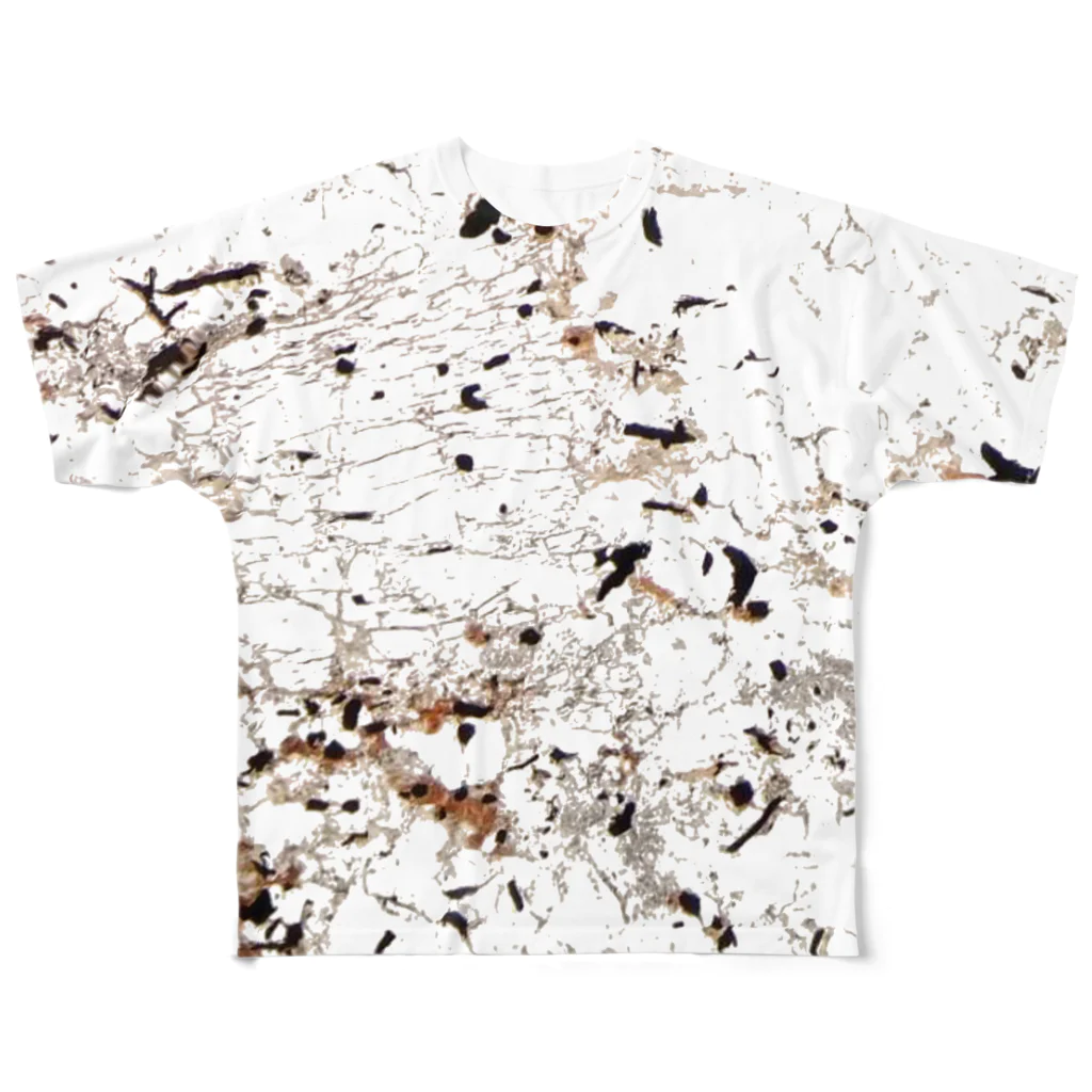 縞々田の薄片T 片麻岩 All-Over Print T-Shirt