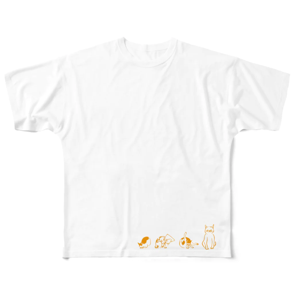 Ritora-Boraluaの歌川広重の猫 フルグラフィックTシャツ